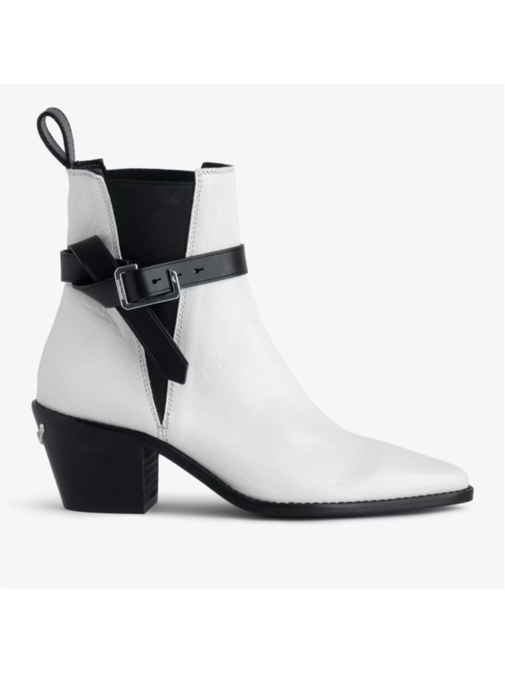 Zadig & Voltaire Tyler Cecilia Vintage Patent Ankle Boot, Ice